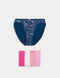 5pk Cotton Lycra™ High Leg Knickers